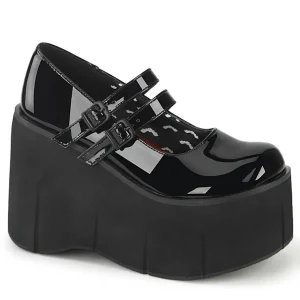 Noir Vegan 11,5 cm DemoniaCult KERA-08 escarpins mary jane plateforme gothic