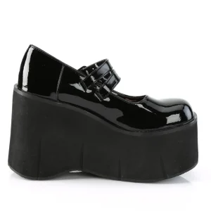 Noir Vegan 11,5 cm DemoniaCult KERA-08 escarpins mary jane plateforme gothic