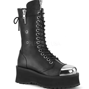 Noir Vegan 7 cm GRAVEDIGGER-14 bottes demoniacult - bottes plateforme unisex