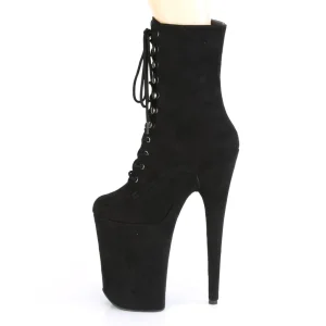 Noir Vegan 23 cm INFINITY-1020FS talons très hauts - bottines plateforme extrême