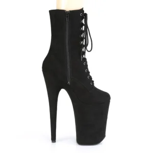 Noir Vegan 23 cm INFINITY-1020FS talons très hauts - bottines plateforme extrême