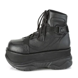Noir Vegan 7,5 cm NEPTUNE-181 bottines demoniacult - bottines de cyberpunk unisex