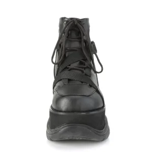 Noir Vegan 7,5 cm NEPTUNE-181 bottines demoniacult - bottines de cyberpunk unisex