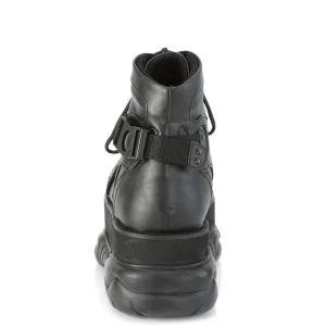 Noir Vegan 7,5 cm NEPTUNE-181 bottines demoniacult - bottines de cyberpunk unisex