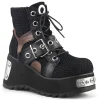 Noir Vegan 9 cm SCENE-53 bottines plateforme lolita