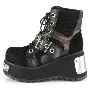 Noir Vegan 9 cm SCENE-53 bottines plateforme lolita