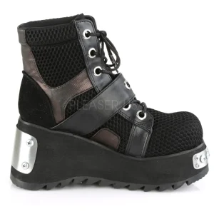 Noir Vegan 9 cm SCENE-53 bottines plateforme lolita