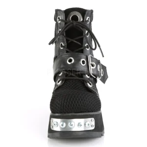Noir Vegan 9 cm SCENE-53 bottines plateforme lolita
