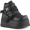 Noir Vegan 12 cm STOMP-15 bottines plateforme compensées lolita