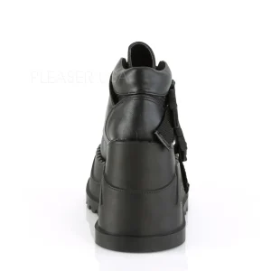 Noir Vegan 12 cm STOMP-15 bottines plateforme compensées lolita