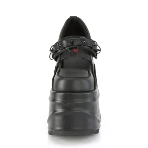 Noir Vegan 15 cm WAVE-48 escarpins mary jane plateforme compensé