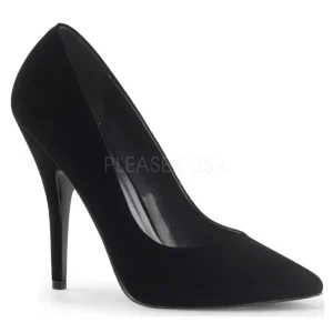 Noir Velours 13 cm SEDUCE-420 escarpins à bout pointu