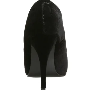 Noir Velours 13 cm SEDUCE-420 escarpins à bout pointu