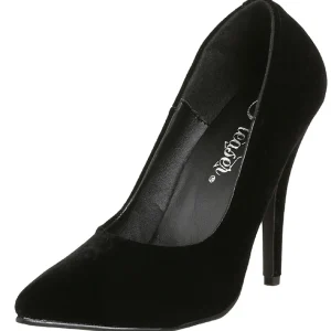 Noir Velours 13 cm SEDUCE-420 Escarpins Talons Aiguilles Hommes