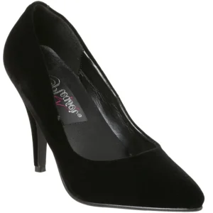 Noir Velours 10 cm VANITY-420 escarpins à bout pointu