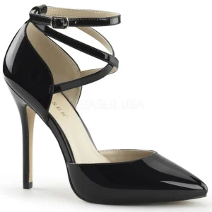 Noir Verni 13 cm AMUSE-25 Chaussures Escarpins de Soirée