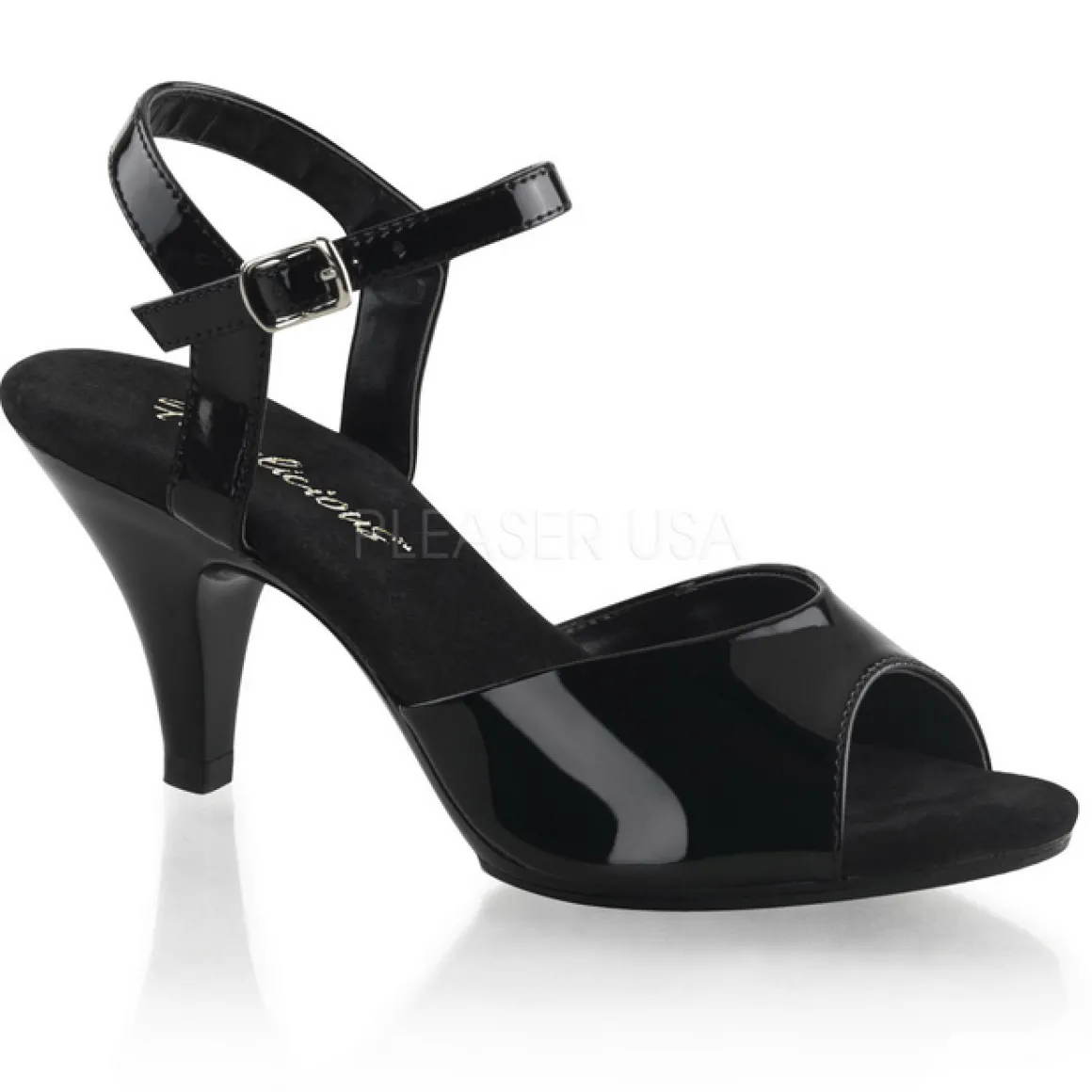 noir_verni__cm_belle_talo_0.webp Noir Verni 8 cm BELLE-309 Talon Haut pour Hommes