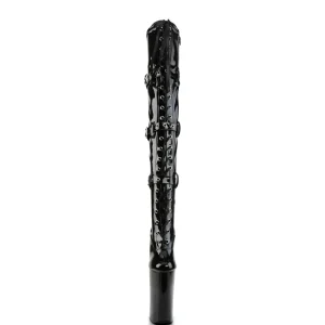 Noir Verni 25,5 cm BEYOND-3028 bottes très hauts - cuissardes plateforme extrême