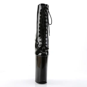 Noir Verni 25,5 cm BEYOND-1020 talons très hauts - bottines plateforme extrême