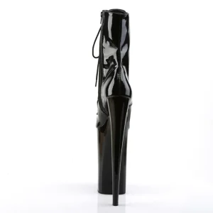 Noir Verni 25,5 cm BEYOND-1020 talons très hauts - bottines plateforme extrême
