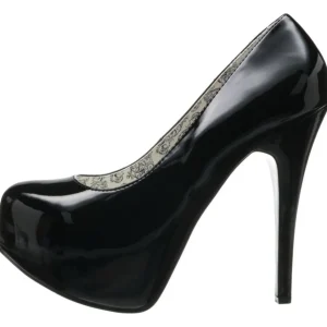 Noir Verni 14,5 cm Burlesque BORDELLO TEEZE-06 Escarpins Haut Talon