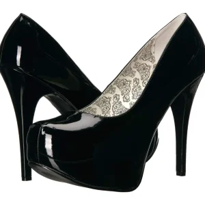Noir Verni 14,5 cm Burlesque TEEZE-06W pieds larges escarpins pour homme