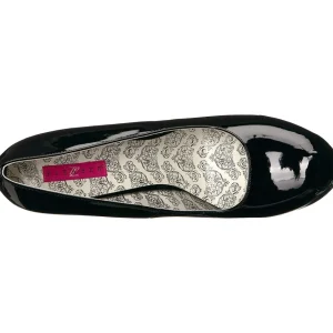 Noir Verni 14,5 cm Burlesque TEEZE-06W pieds larges escarpins pour homme
