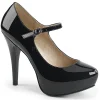 Noir Verni 13,5 cm CHLOE-02 grande taille escarpins femmes