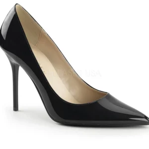 Noir Verni 10 cm CLASSIQUE-20 escarpins à talon aiguille bout pointu