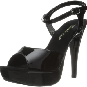 Noir Verni 13 cm COCKTAIL-509 Sandales Hauts Talons Plateforme