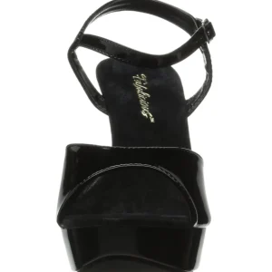 Noir Verni 13 cm COCKTAIL-509 Sandales Hauts Talons Plateforme