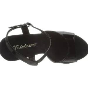 Noir Verni 13 cm COCKTAIL-509 Sandales Hauts Talons Plateforme
