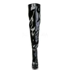 Noir Verni 13 cm COURTLY-3012 bottes cuissardes pleaser