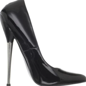 Noir Verni 16 cm DAGGER-01 Chaussures Stilettos Escarpins Femmes