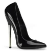 Noir Verni 16 cm DAGGER-01 Fetish Talons Aiguilles Escarpins