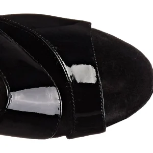 Noir Verni 15 cm DELIGHT-600-49 bottes gladiateur pour femmes a talon