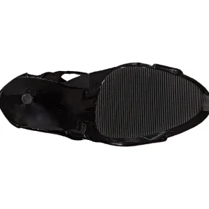 Noir Verni 15 cm DELIGHT-600-49 bottes gladiateur pour femmes a talon