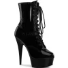 Noir Verni 15,5 cm DELIGHT-1020 Plateforme Bottines