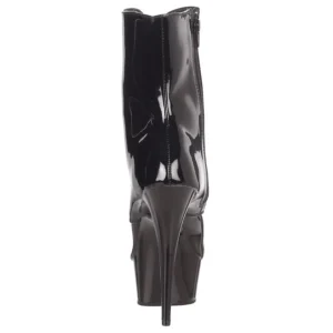 Noir Verni 15,5 cm DELIGHT-1020 Plateforme Bottines