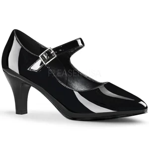 Noir Verni 8 cm DIVINE-440 escarpins à talons hauts