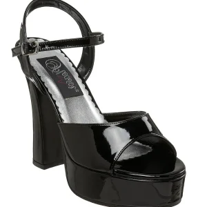 Noir Verni 13 cm DOLLY-09 Talon Haut pour Hommes