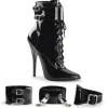 Noir Verni 15 cm DOMINA-1023 Bottines Femmes pour Hommes
