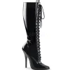 Noir Verni 15 cm DOMINA-2020 Bottes Femmes pour Hommes