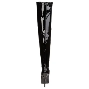 Noir Verni 15 cm DOMINA-3000 bottes cuissardes hommes