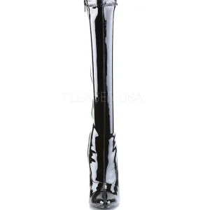 Noir Verni 15 cm DOMINA-2000 Bottes Talon Haut Femme