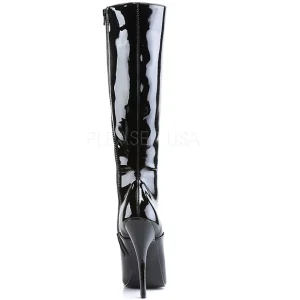 Noir Verni 15 cm DOMINA-2020 Bottes Femmes pour Hommes