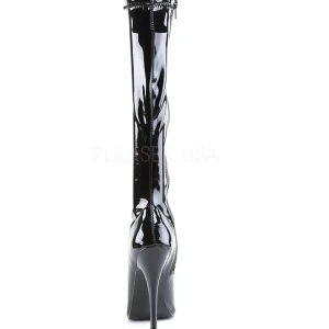 Noir Verni 15 cm DOMINA-2000 Bottes Talon Haut Femme