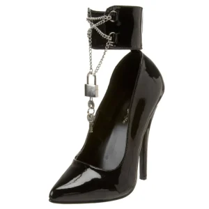 Noir Verni 15,5 cm DOMINA-434 Escarpins Talons Aiguilles Hommes