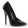 Noir Verni 15 cm DOMINA-420 talon aiguille très haut et bout pointu