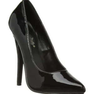 Noir Verni 15 cm DOMINA-420 talon aiguille très haut et bout pointu